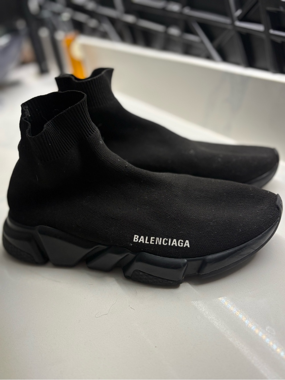 Balenciaga Men's Black Speed Trainer Sock Sneaker NO INSOLES